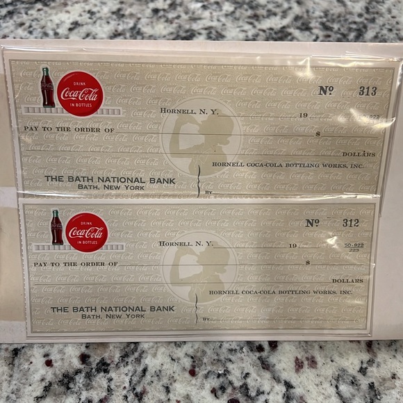 1950s Coca Cola Blank Checks - Picture 4 of 6